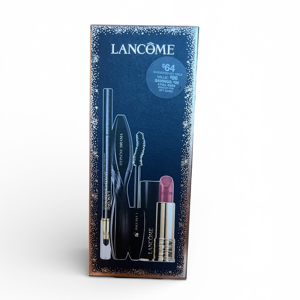 Lancôme Holiday Makeup Set | Mascara + Liner + Lipstick | Full Size | NIB